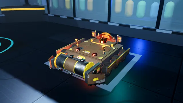 Destruction Bots: The Scrap King boss robot, rusty armour plates and lights